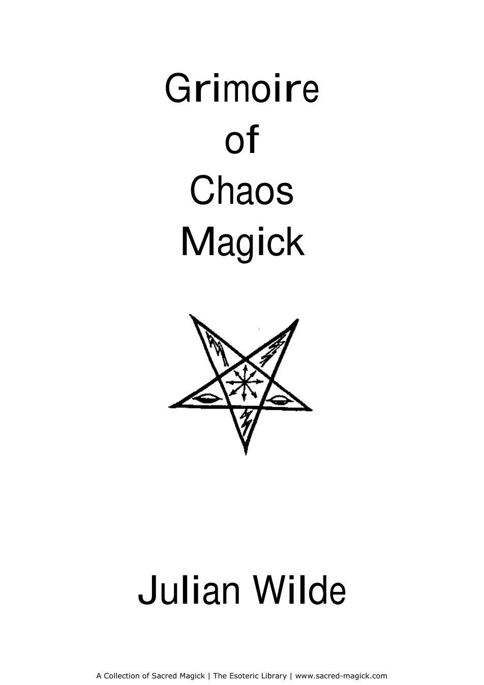 Grimoire of Chaos Magick cover
