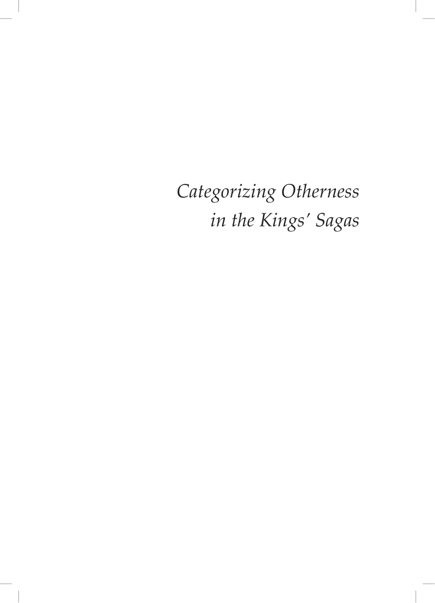 Sirpa Aalto - Categorizing Otherness in the Kings' Sagas cover