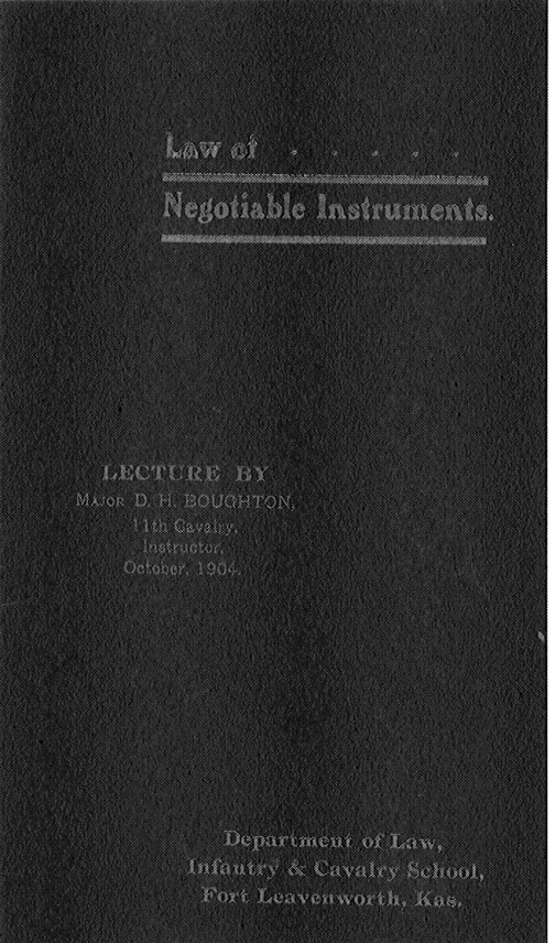 Boughton - Law of Negotiable Instruments (1904) cover