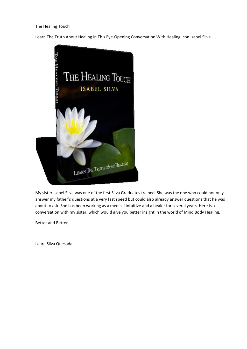 The Healing Touch cover