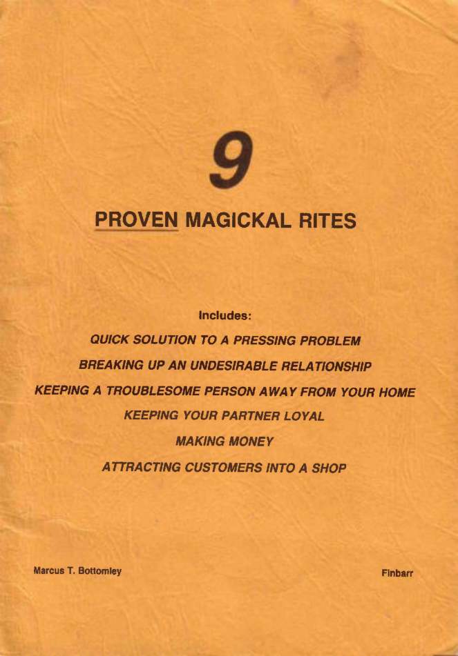 Nine Proven Magical Rites cover