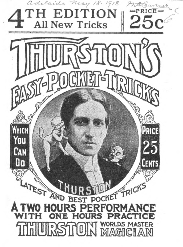 Thurston's Easy Pocket Tricks the A-b-c of Magic cover