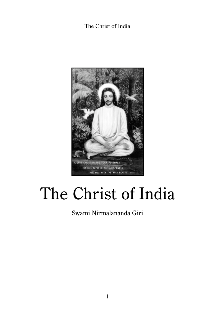 christ of india cover