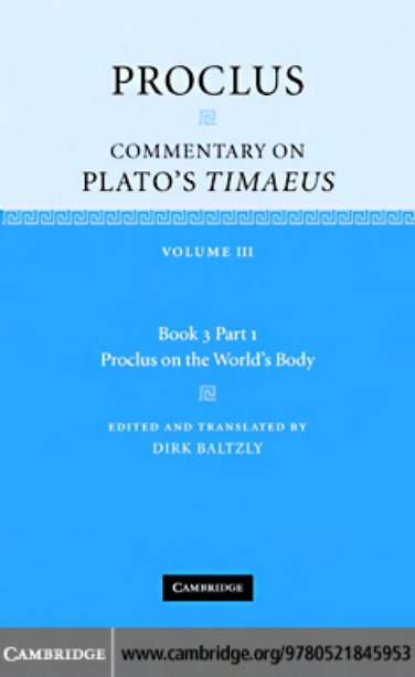 Proclus Commentary on Plato's Timaeus Volume III cover