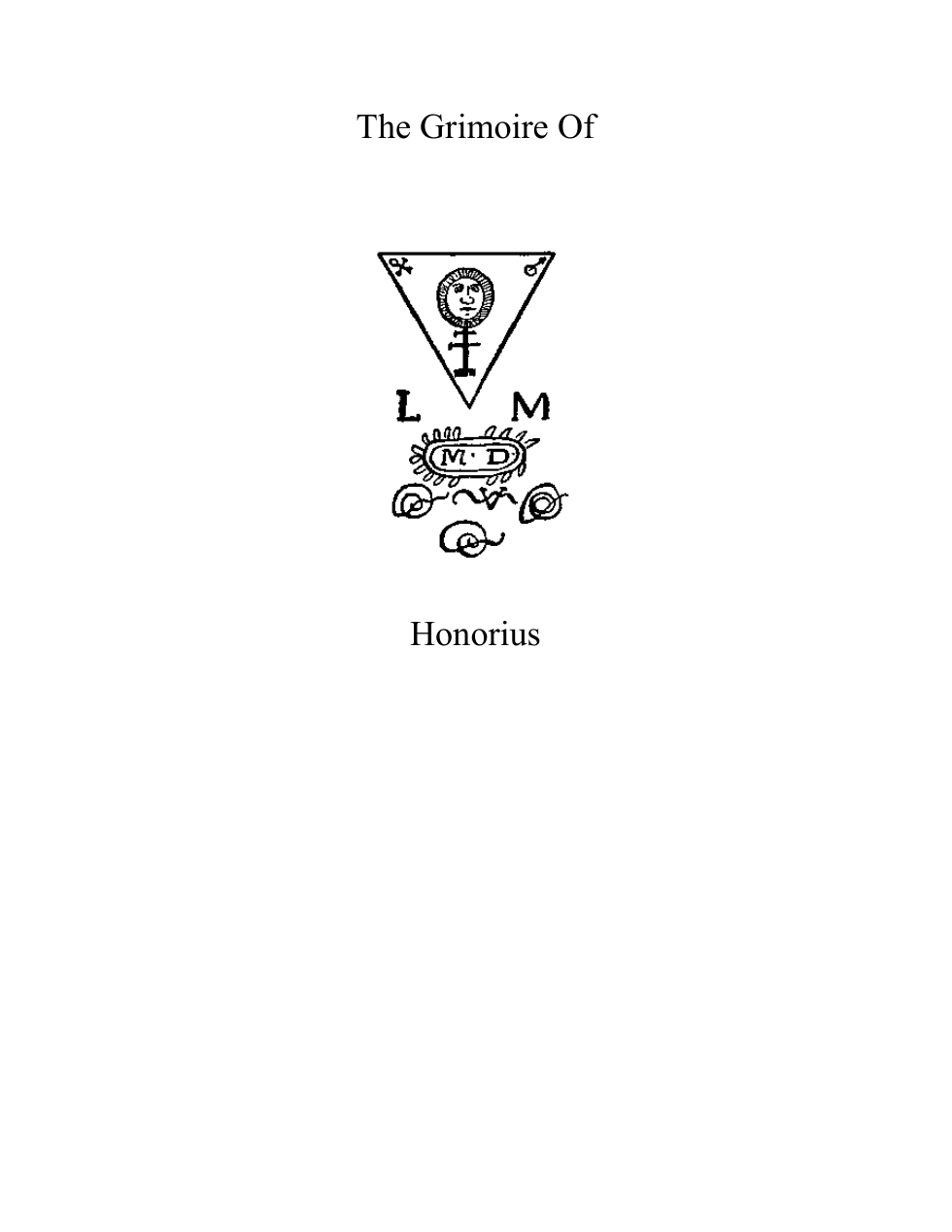 Grimoire of Honorius cover
