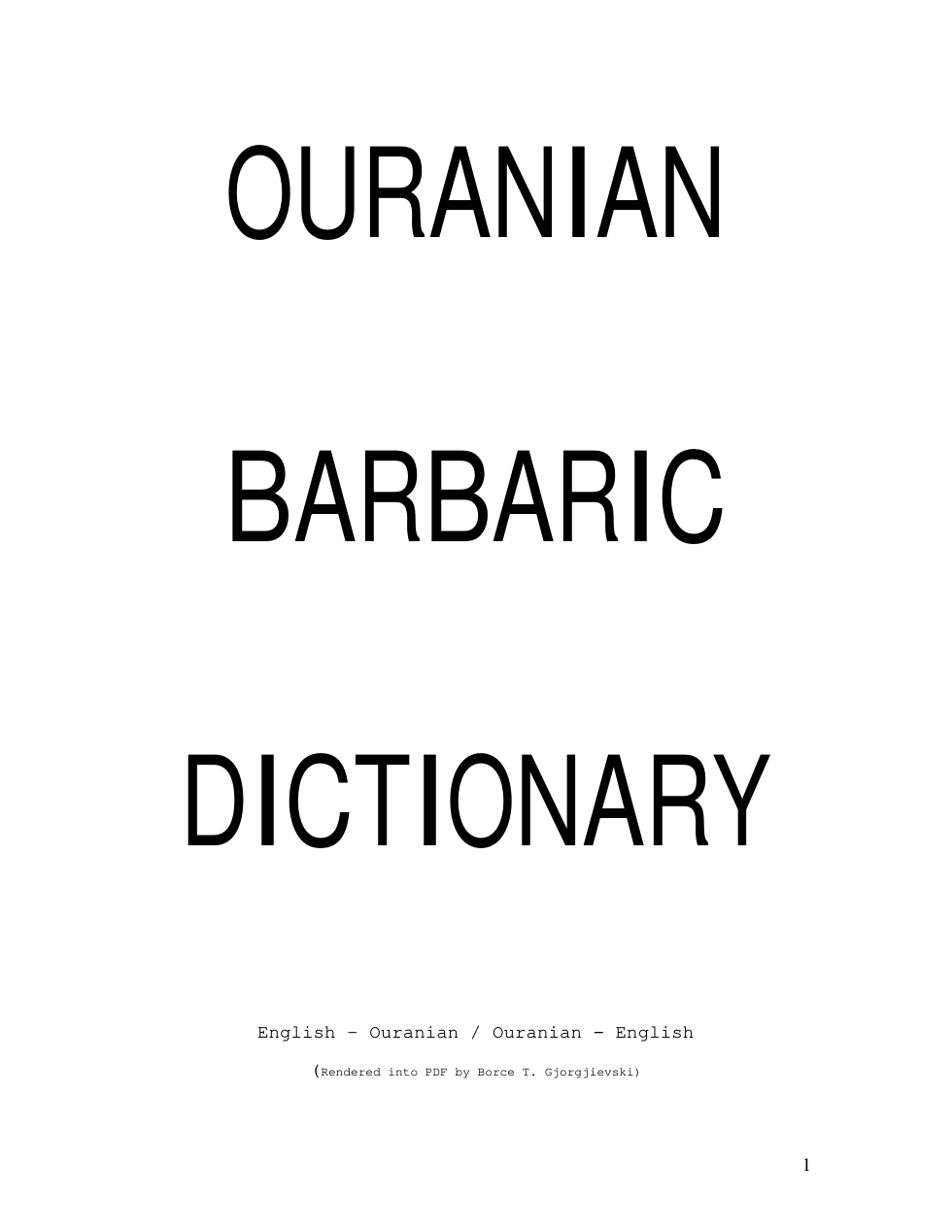 Ouranic-Barbaric cover