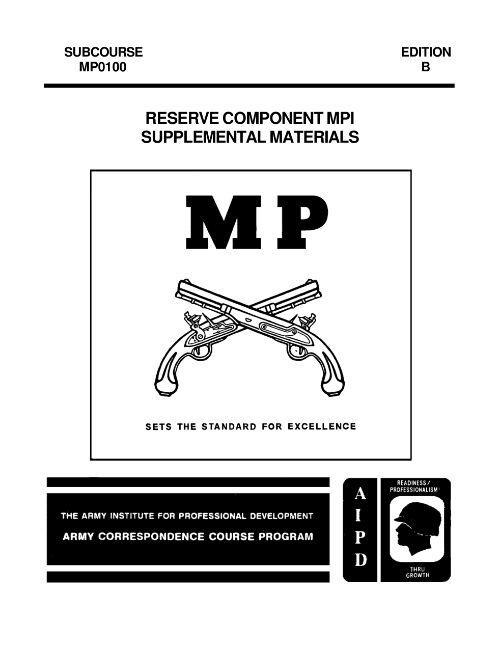 ARMY MP Investigations-Supp. Materials 1993 393 pages cover