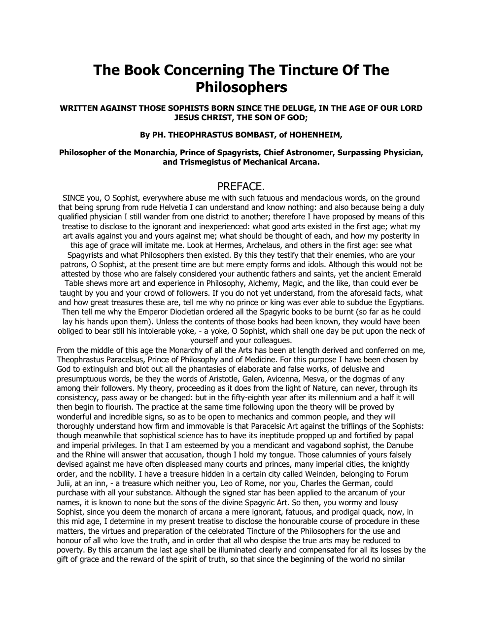 Book Concerning The Tincture Of The Philosophers cover