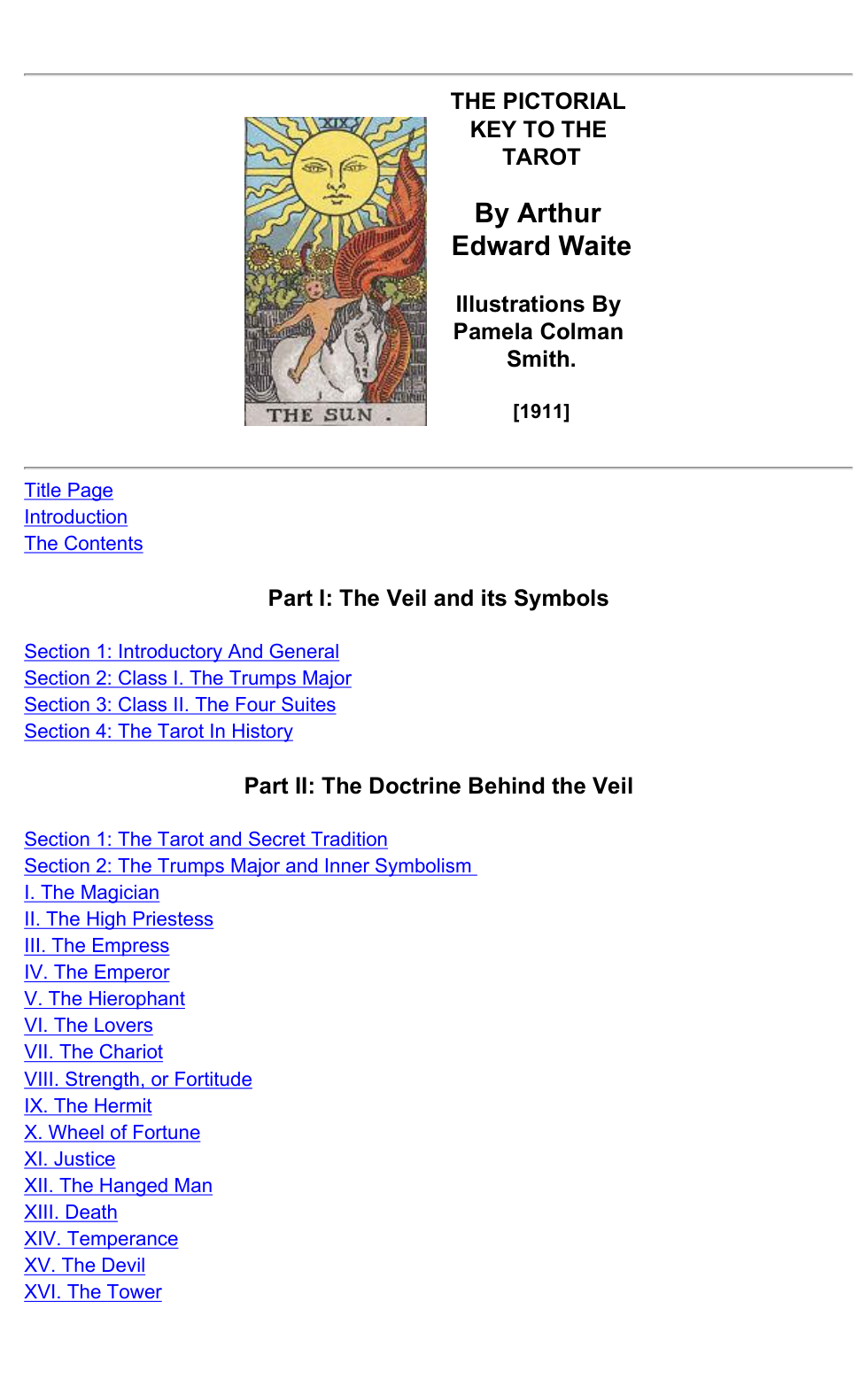 Pictoral Key to Tarot-Waite2 cover