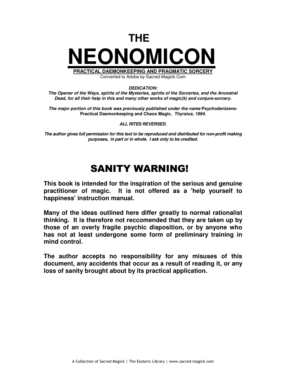 Neonomicon cover