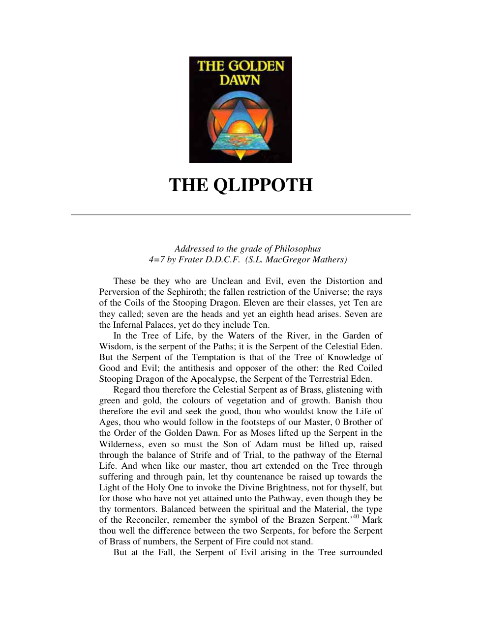 The Qlippoth cover