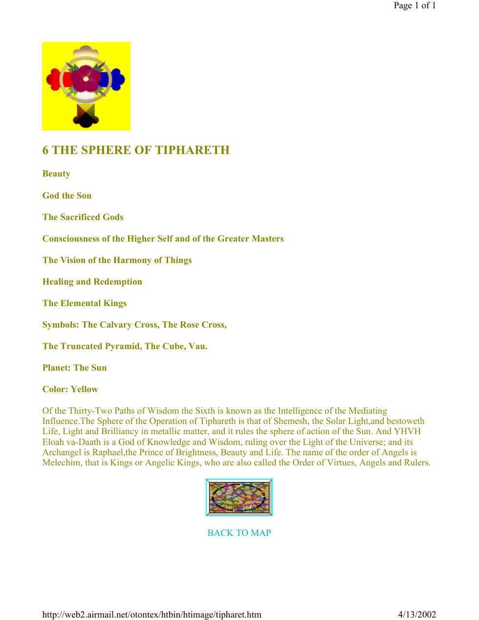 Sphere of 6 Tipharet cover