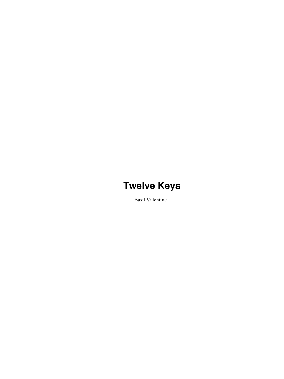Twelve Keys cover