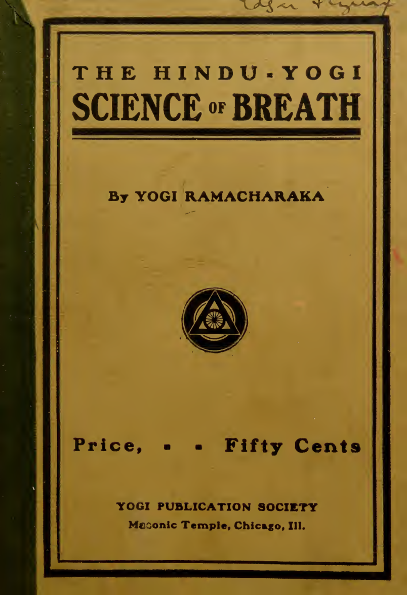 The Hindu Yogi Science of Breath - Y Ramacharaka (1903) cover