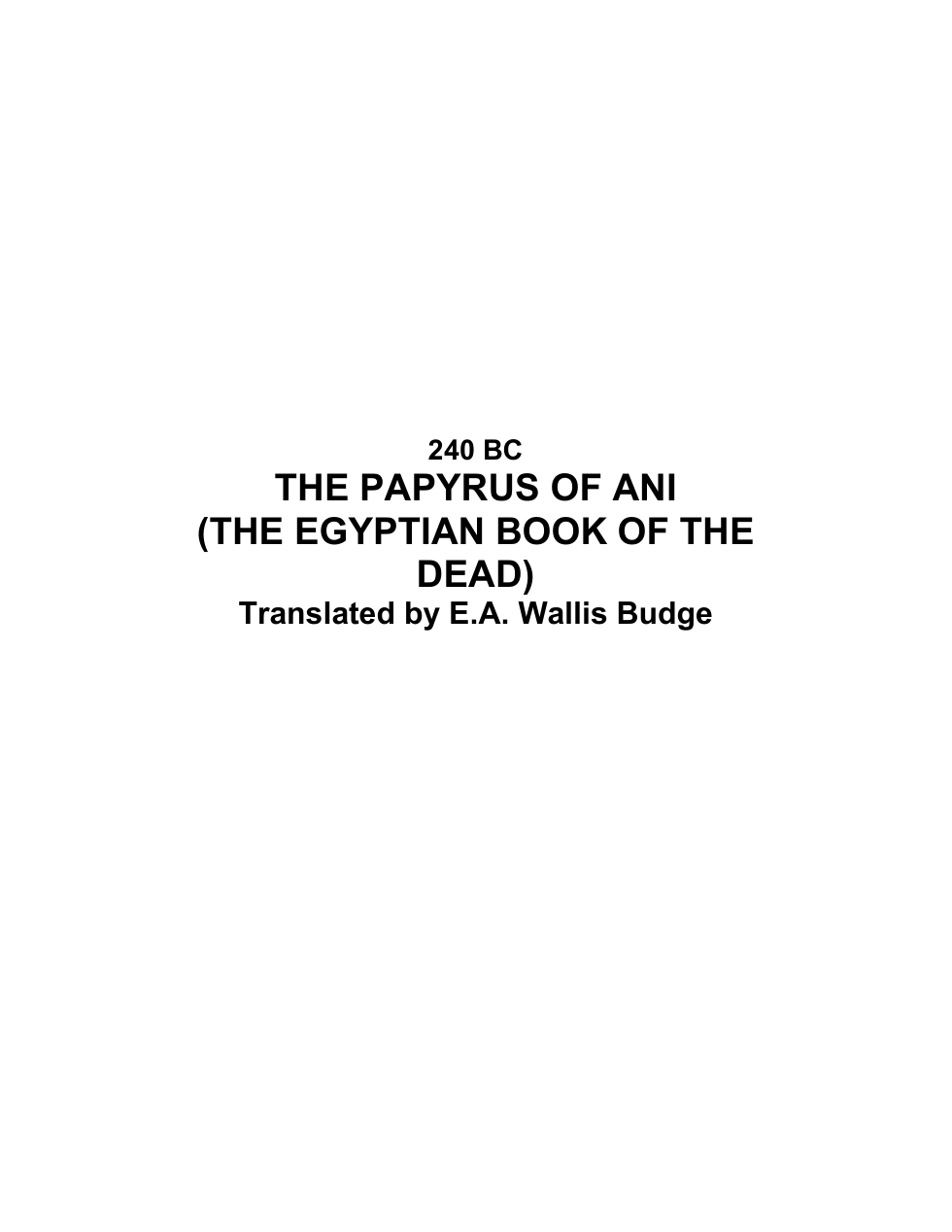 The Egyptian Book of the Dead cover