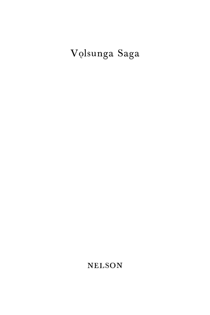 R. G. Finch - Volsunga saga cover