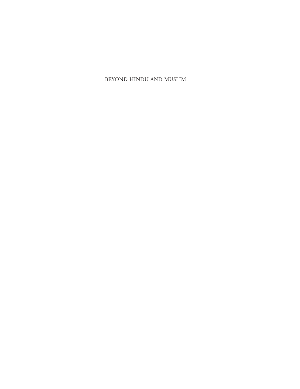 Beyond Hindu and Muslim Multiple Identity in Narratives from Village India cover