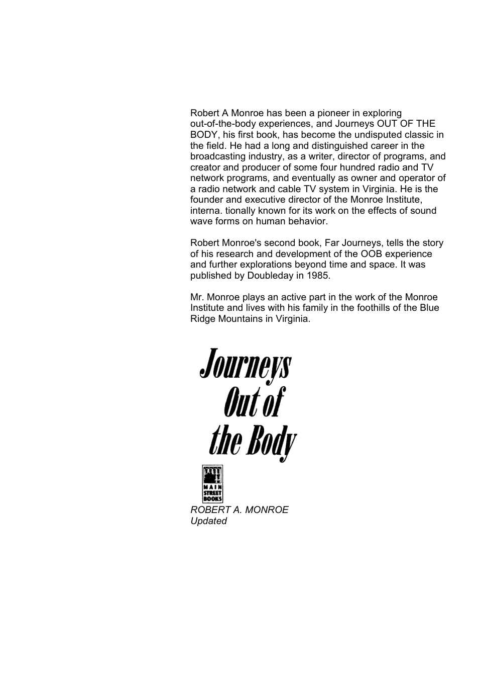 01 Journeys Out of Body - Robert Monroe cover
