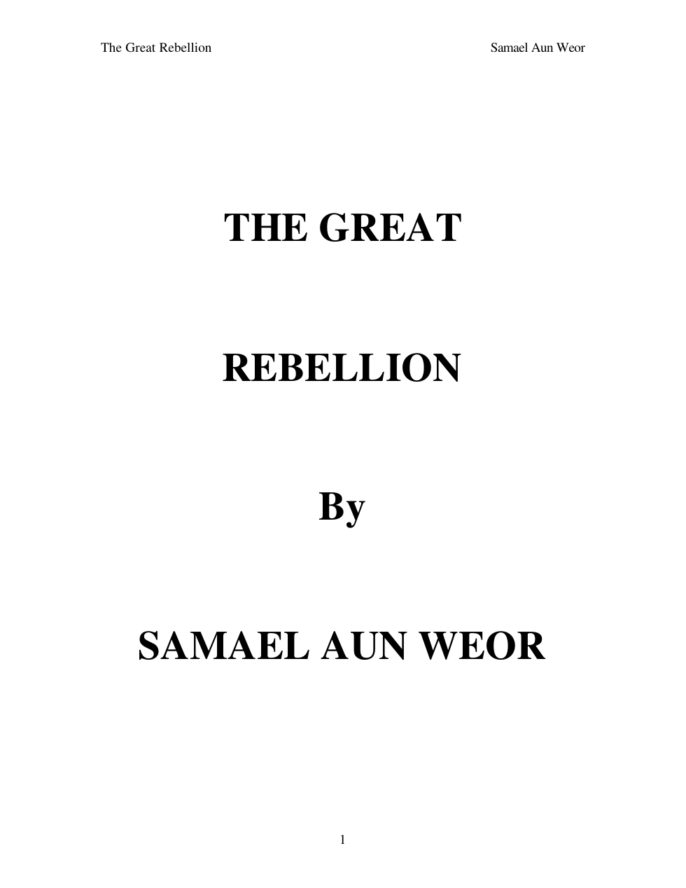 Great Rebellion cover