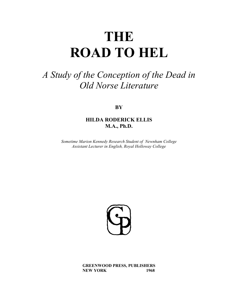 Road To Hel cover