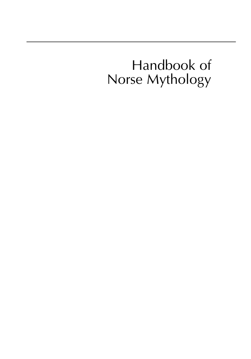 Handbook of Norse Mythology cover