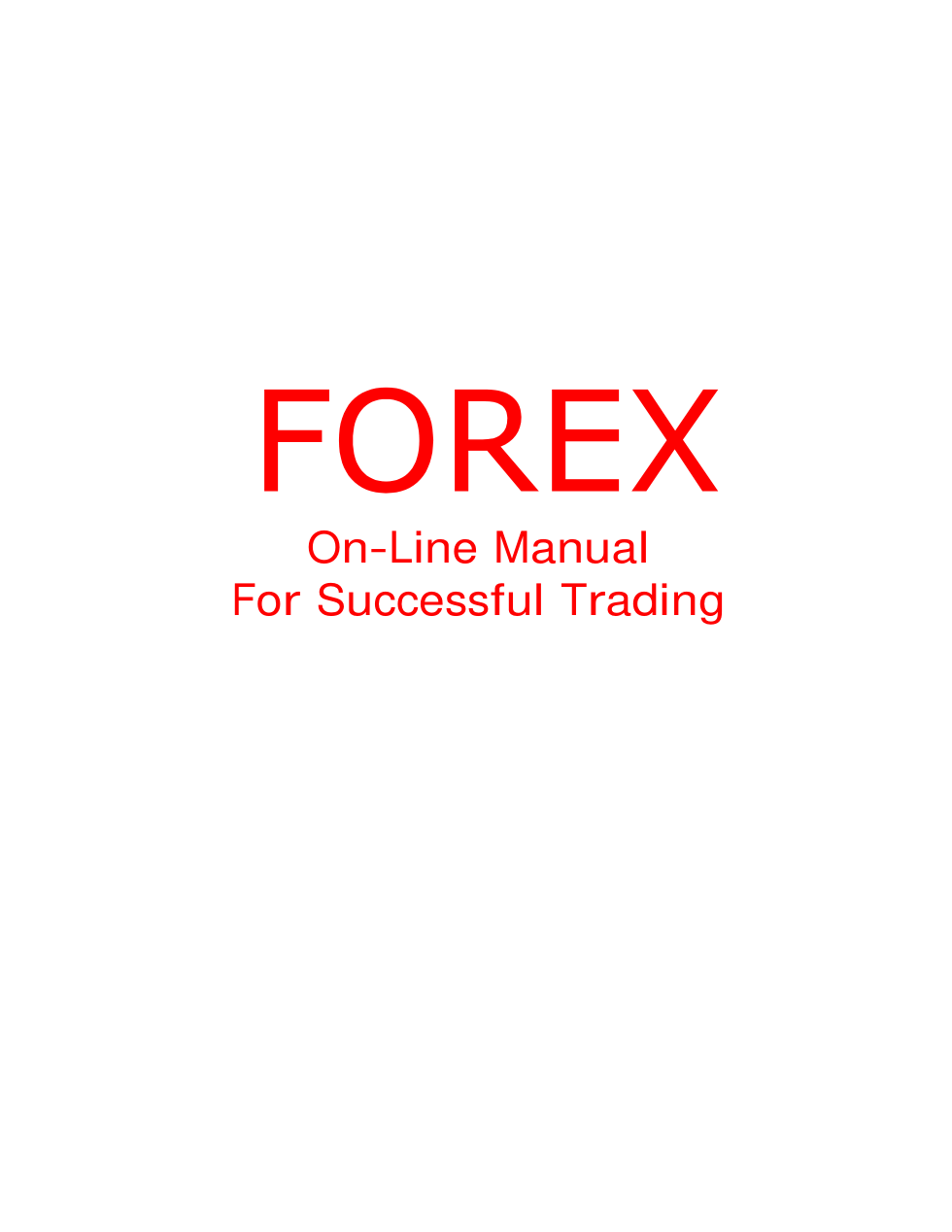 forexmanual cover