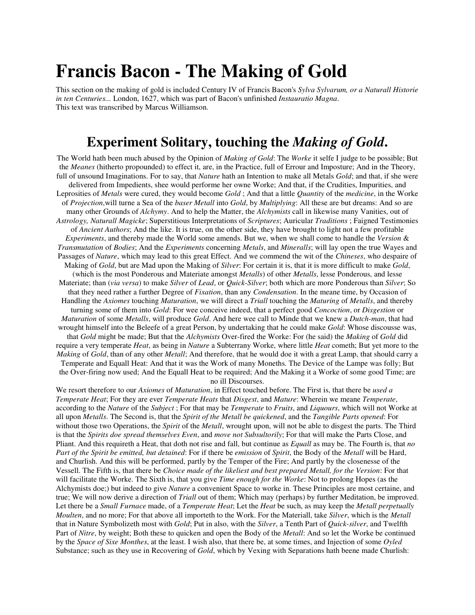Francis Bacon - The Making of Gold cover