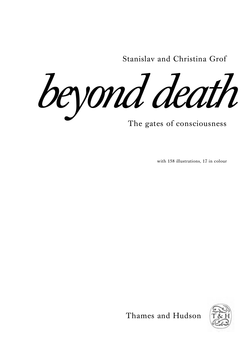 Grof.Beyond Death.The Gates of Consciousness (1980) cover