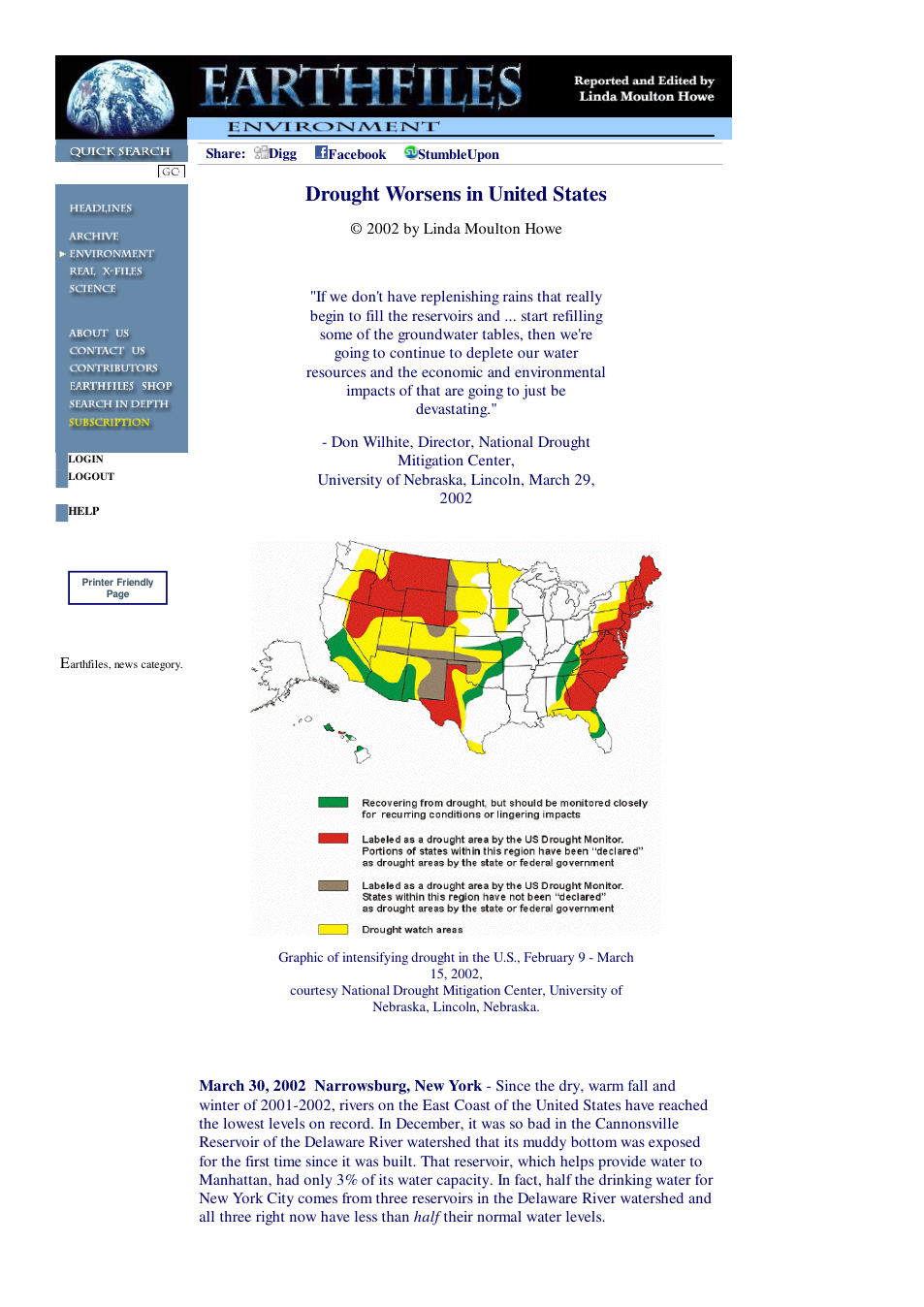 03 30 2002 Drought Worsens in United States cover