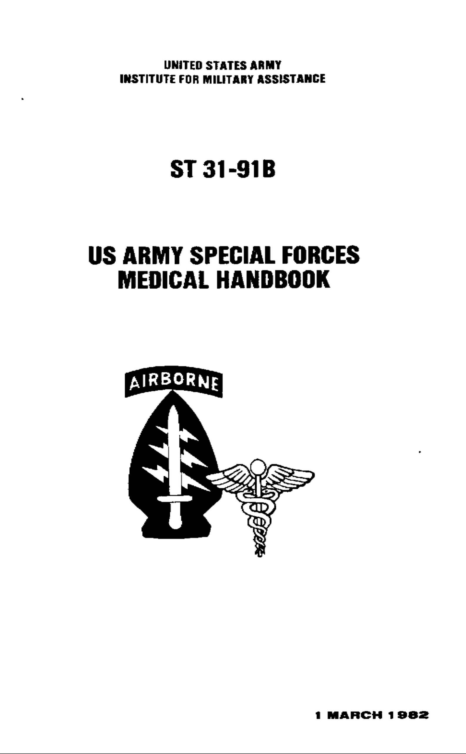 US Army Special Forces Medical Handbook cover