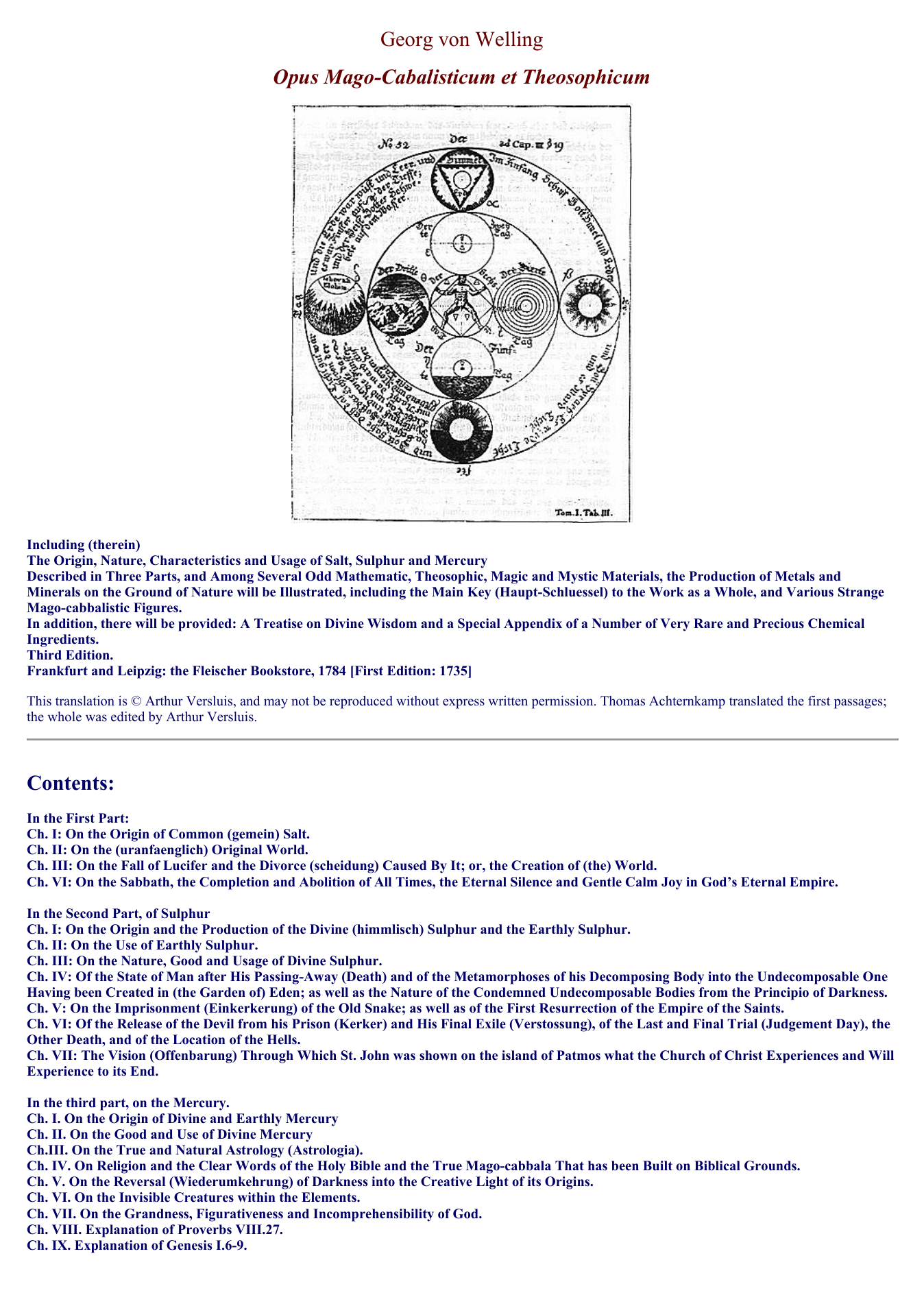 Opus Mago Cabalisticum et Theosophicum cover