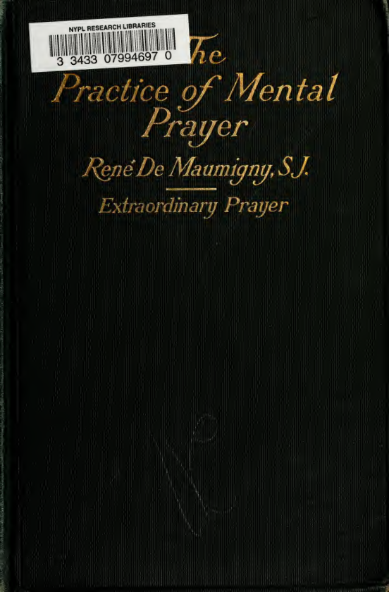 Rene de Maumigny - Practice of Mental Prayer cover