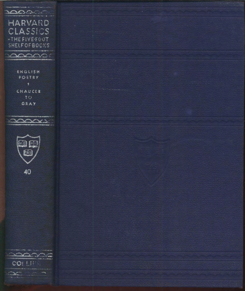 English Poetry, Volume 1 - From Chaucer to Gray cover