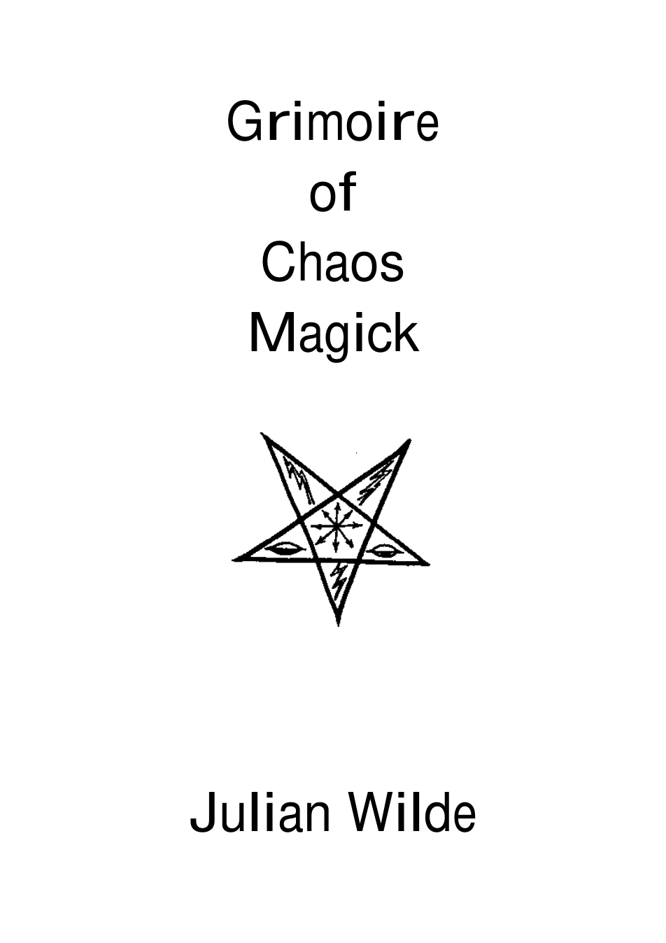 Grimoire of Chaos Magick cover