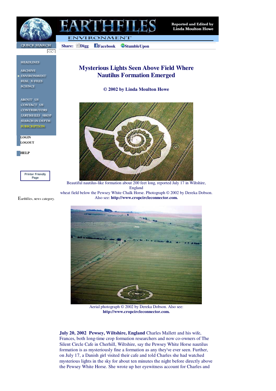 07 20 2002 Mysterious Lights Seen Above Field Where Nautilus Formation Emerged cover