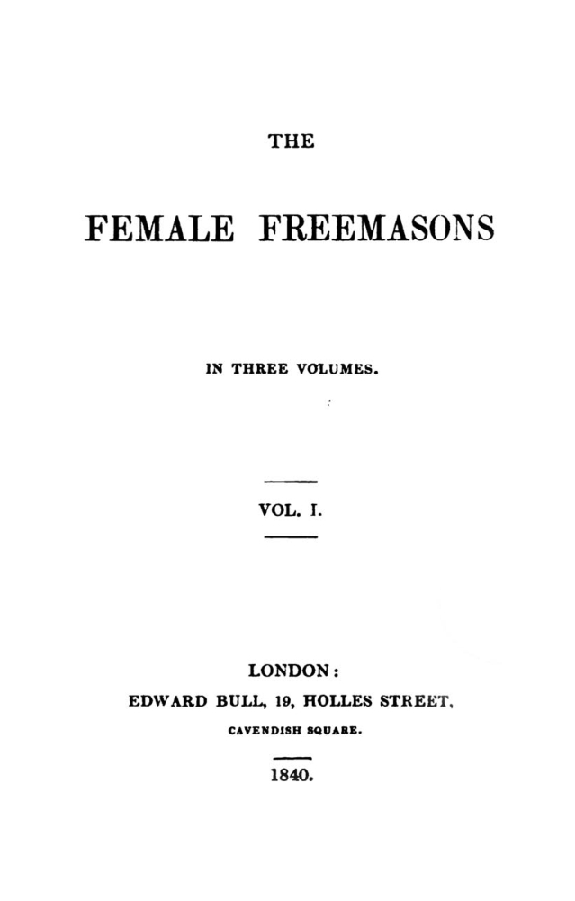 The Female Freemasons cover