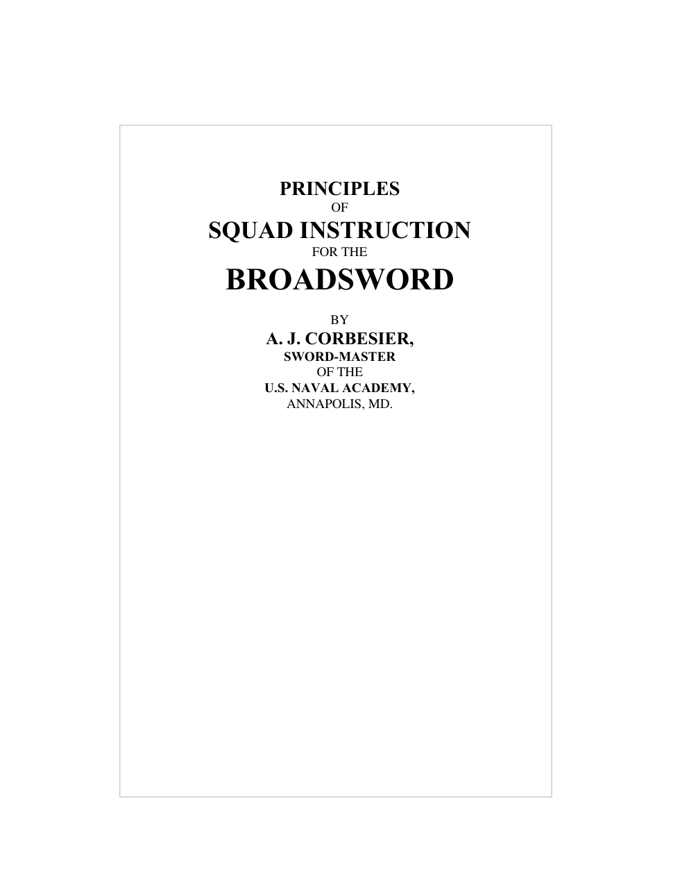 (eBook) Sword Fighting - Principles of Broadsword - 1869 - 48pgs cover