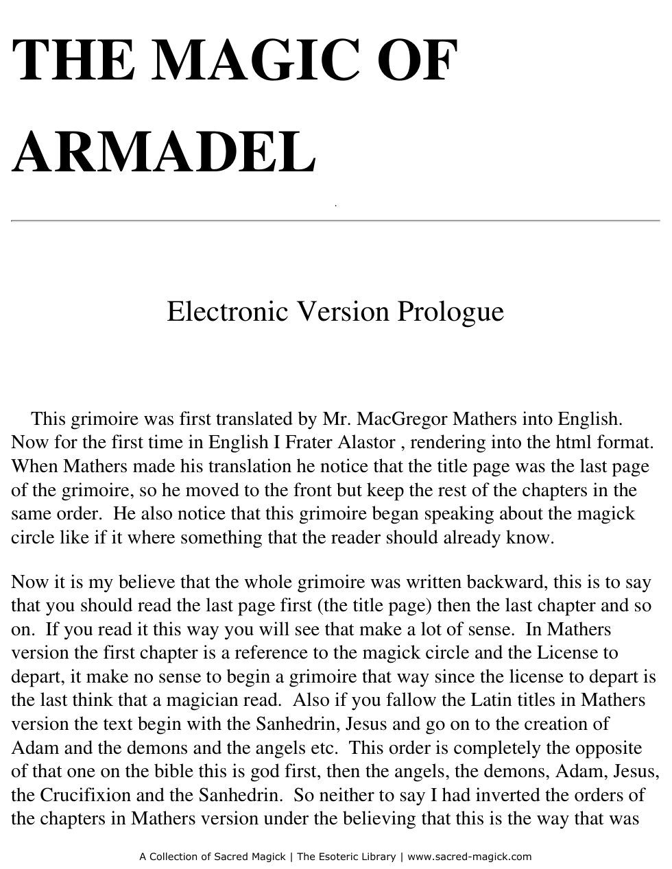 Grimoire of Almadel cover