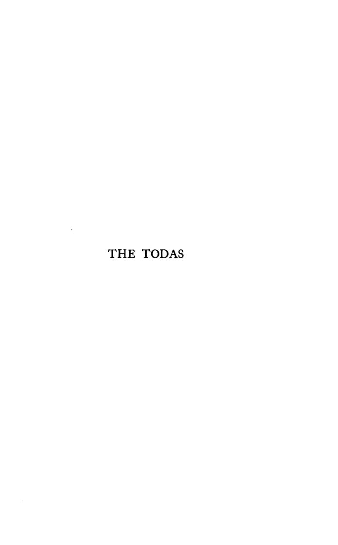 The Todas - W H R Rivers cover