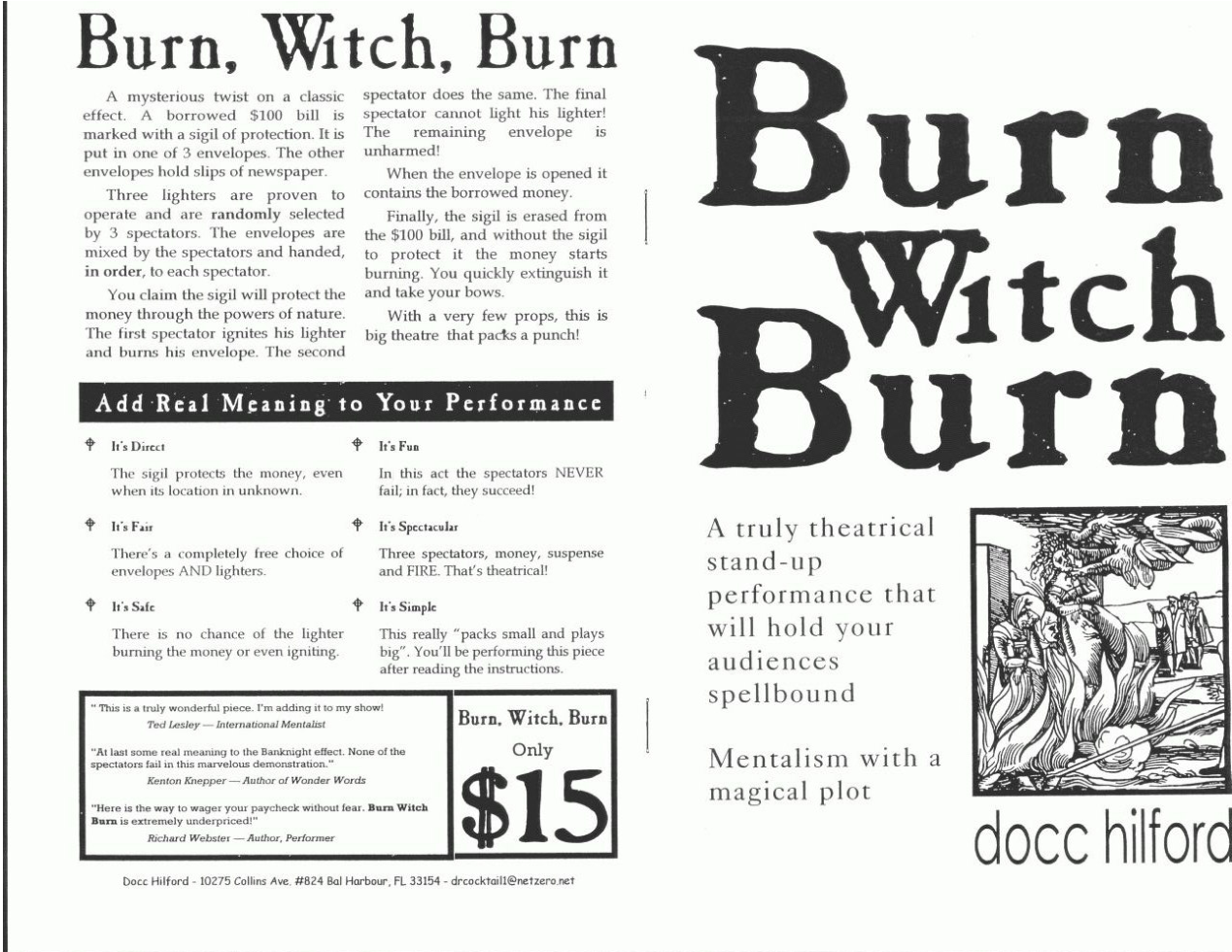 Docc Hilford - Burn Witch Burn cover