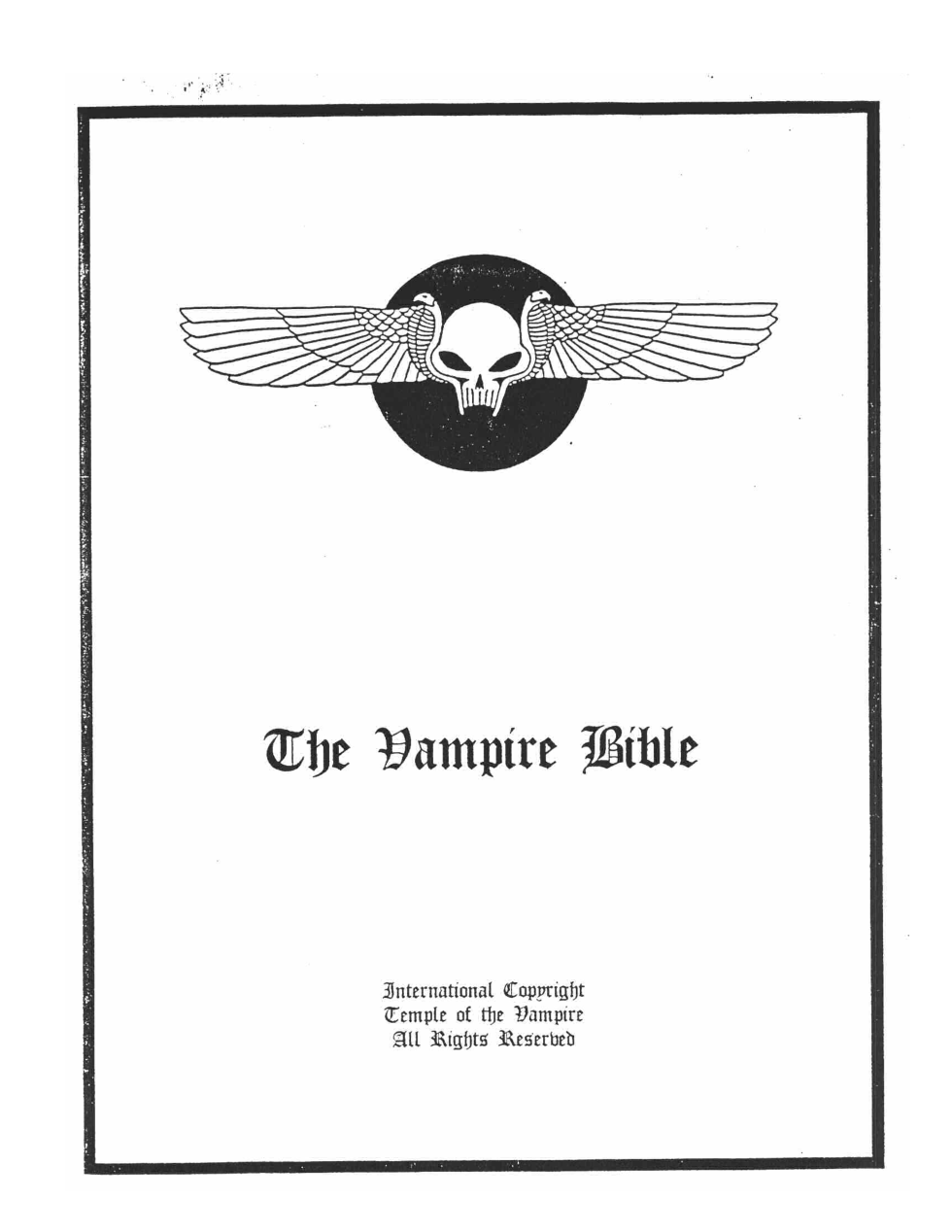 The Vampire Bible cover