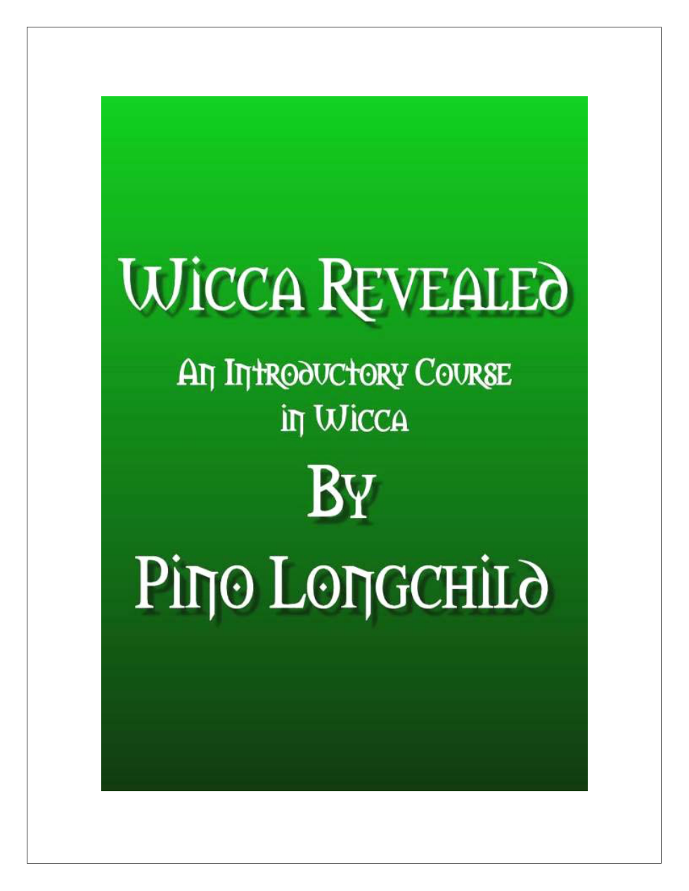 An Introductory Course in Wicca cover