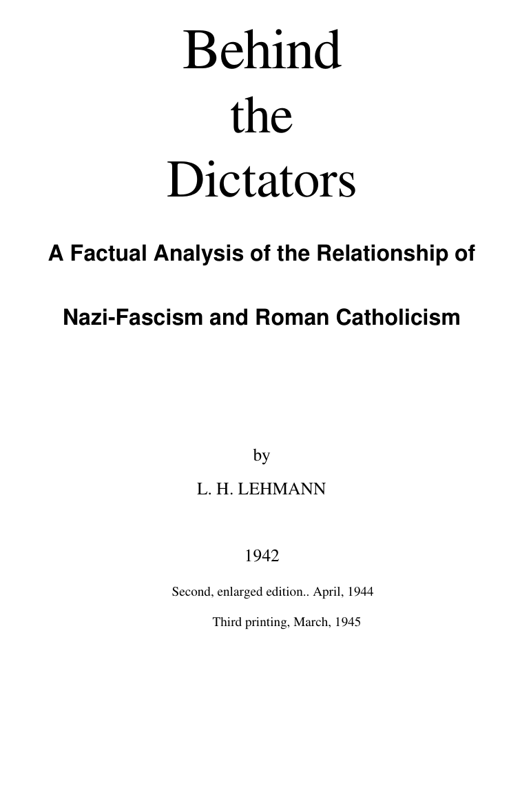 Behind The Dictators cover