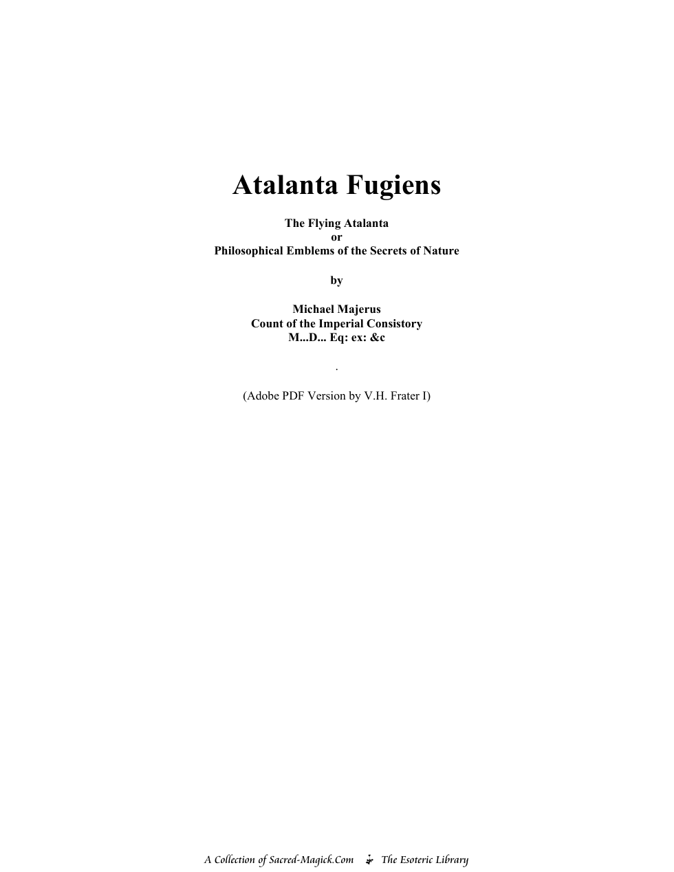 Atalanta Fugiens cover