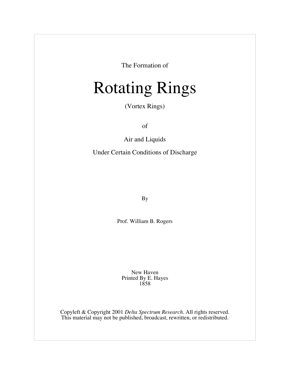Formation Rotating cover