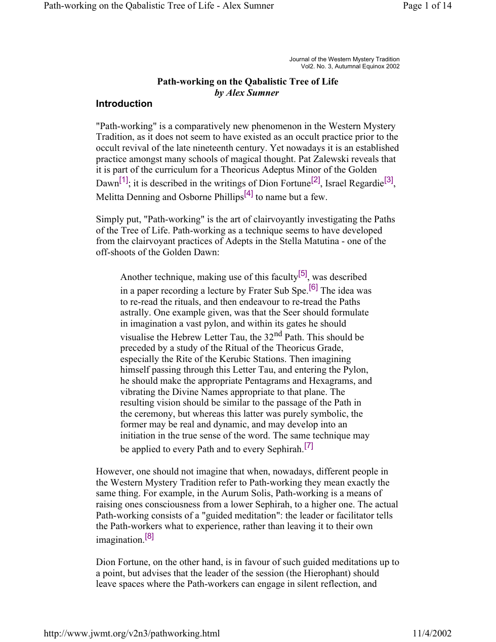 Pathworking on the Qabalistic Tree of Life cover