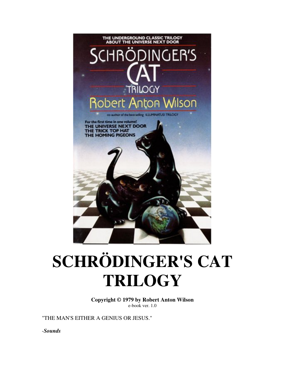 Robert Anton Wilson - Schrödinger's Cat Trilogy cover