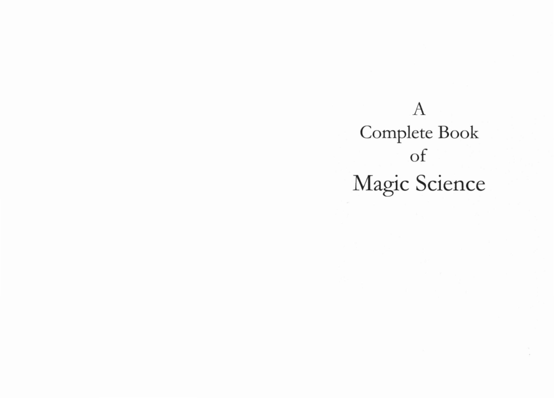Hockley, Frederick - A Complete Book of Magic Science cover