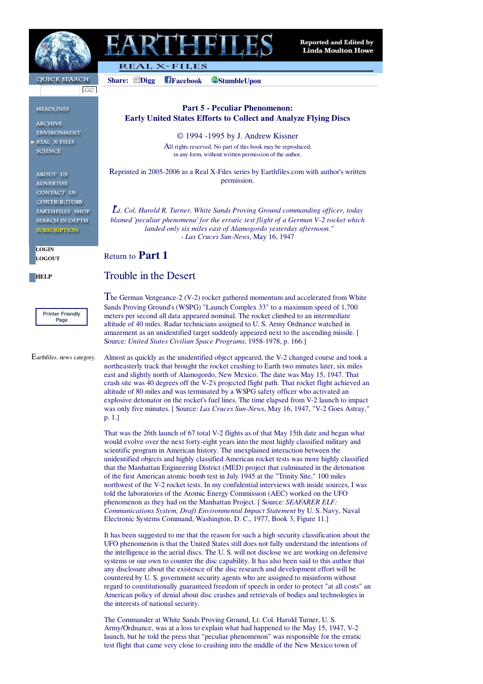 12 27 2005 Part 5 - Peculiar Phenomenon Early United States Efforts to Collect and Analyze Flying Discs cover