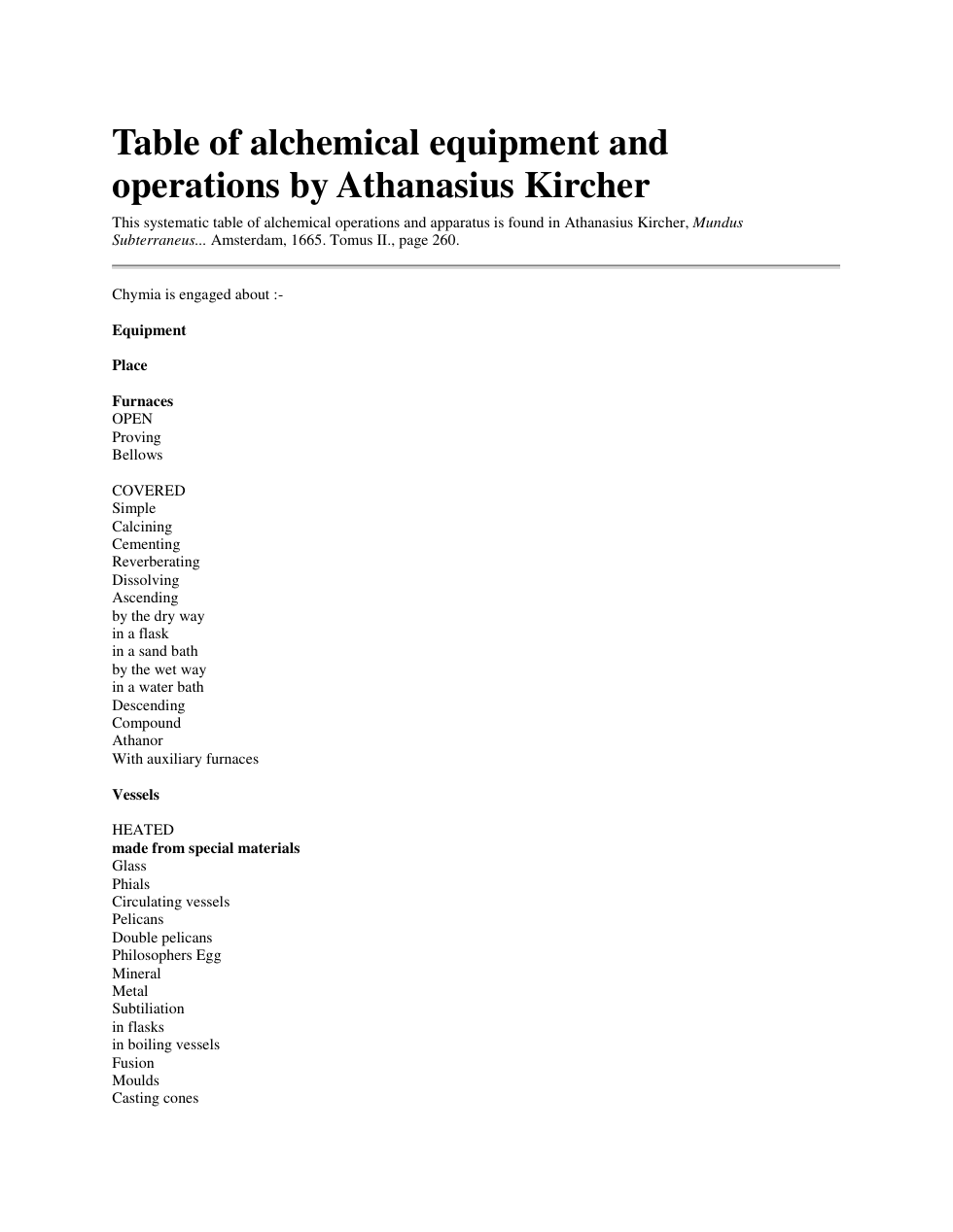 Table of alchemical equipment cover